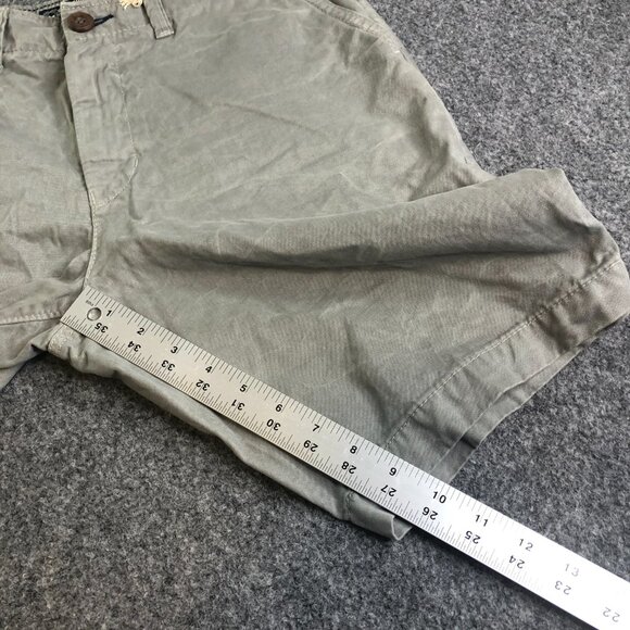 American Eagle Chino Shorts Mens 30 Gray Awesome Wash Stretch Classic Preppy 10" - Picture 10 of 14